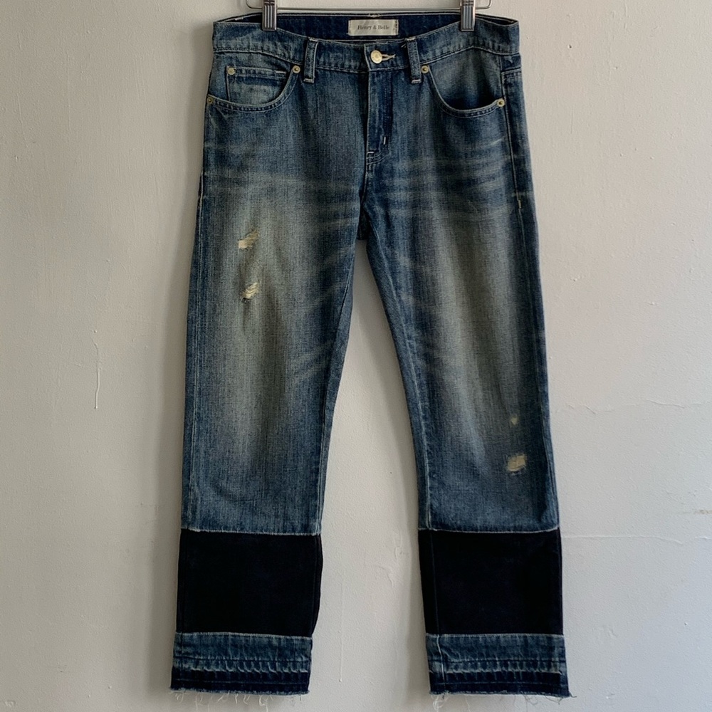Lowrise Henry & Belle Distressed Patchwork Jeans